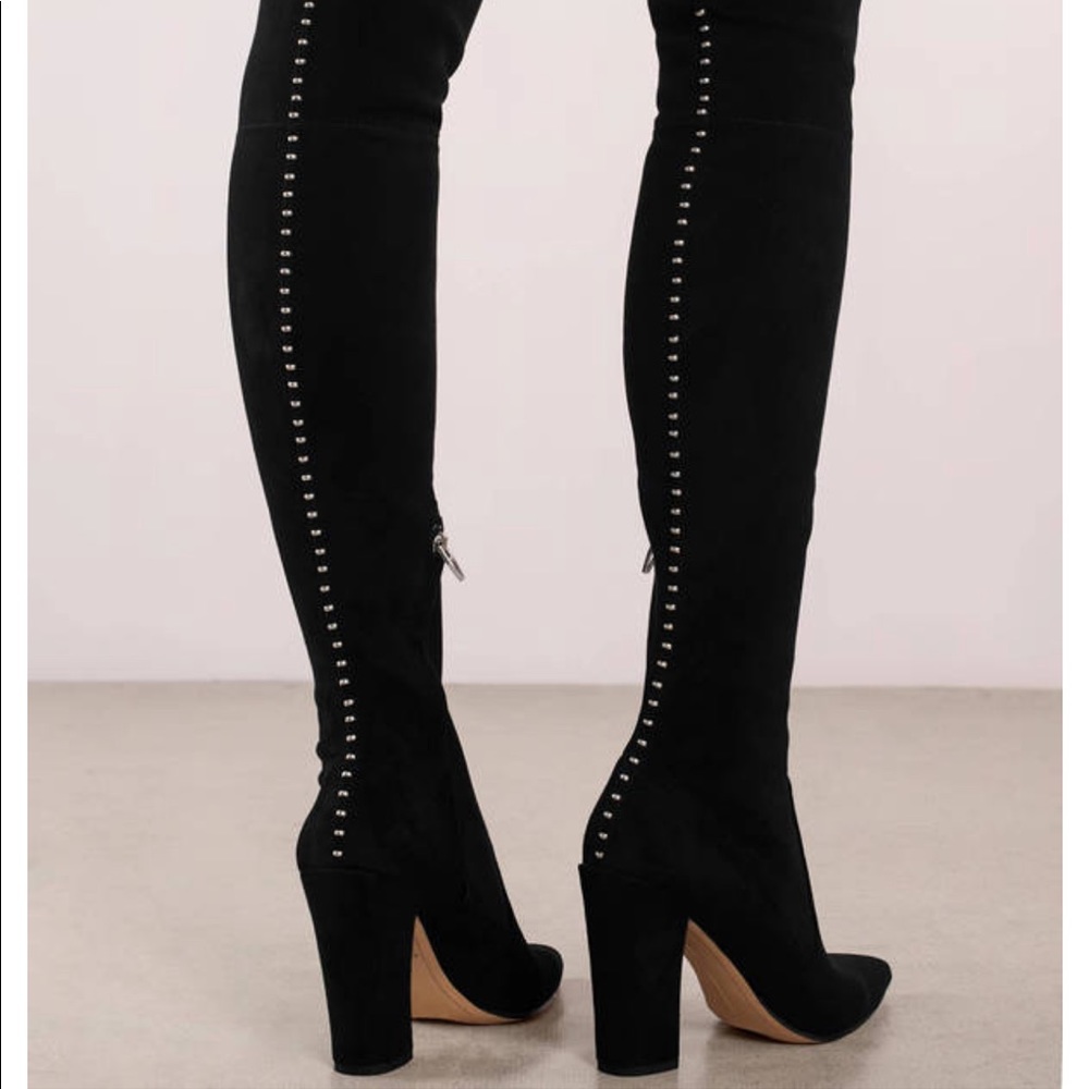 Dolce Vita Emmy over the knee boot in Mulberry velvet (burgundy color)